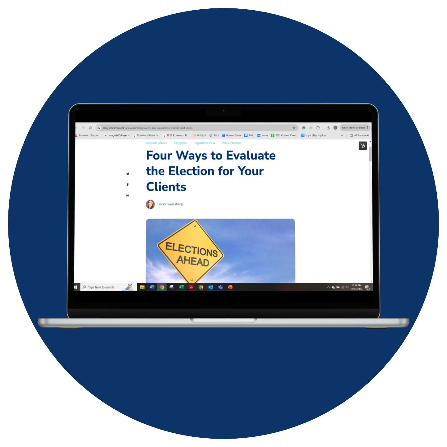Read our blog blue circle icon 
